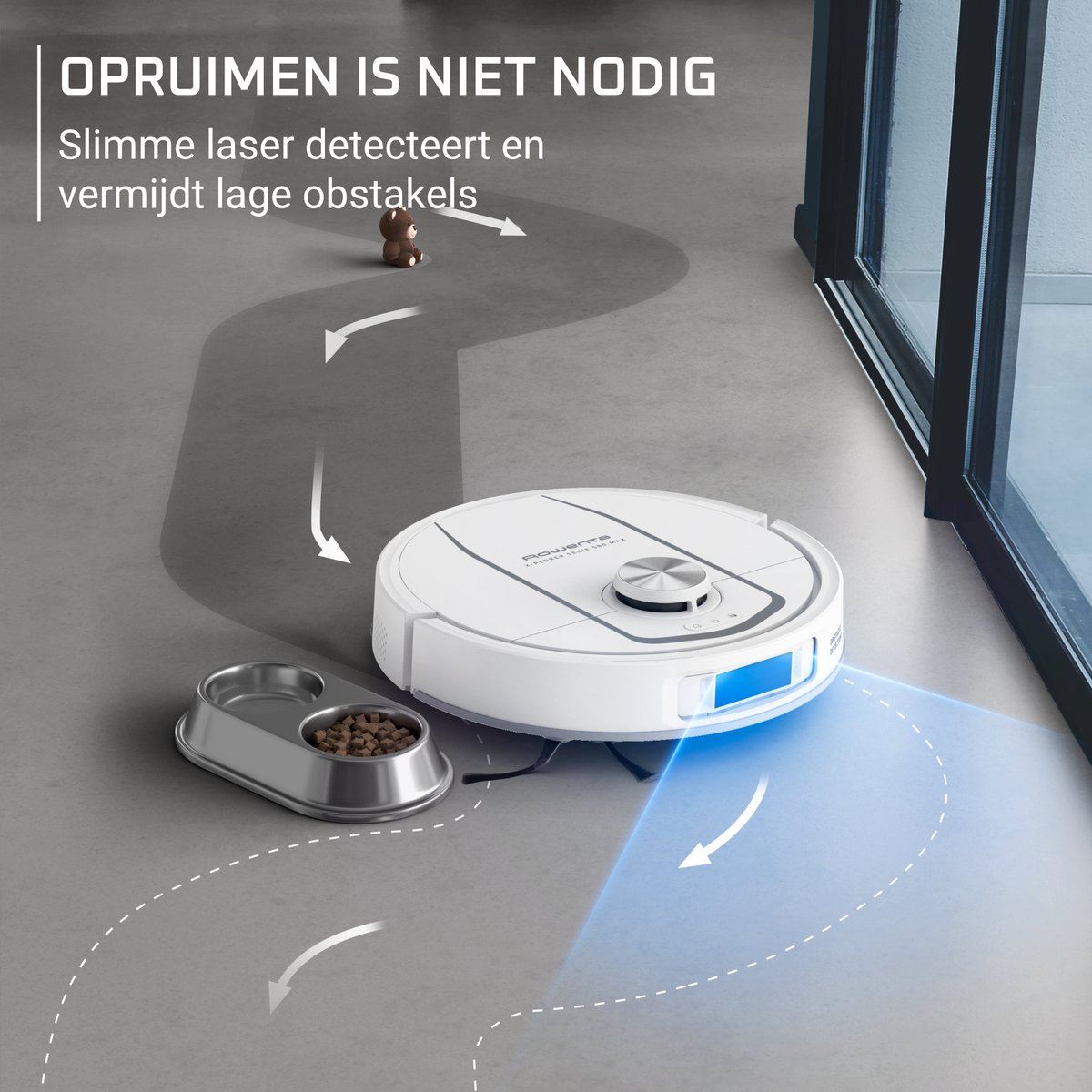 Rowenta X-Plorer S580 Max RR9547 - Robotstofzuiger - Hoge zuigkracht (10.000 Pa) - Slimme navigatie - Roterende Dweilen - All in one leegstation (wet & dry) - Automatische reining en droging dweilen — afbeelding 5