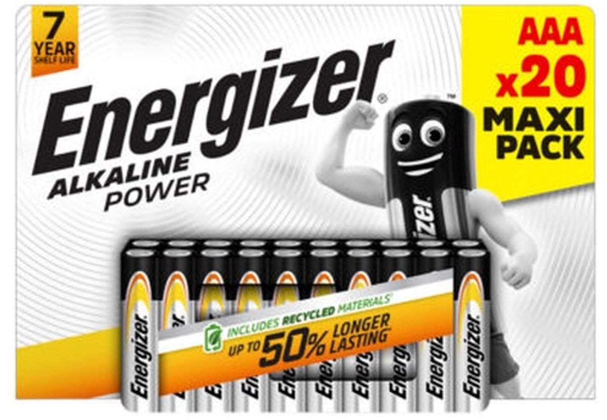 Energizer Power AA Batterijen - 20 stuks - Alkaline Batterij - 1.5V
