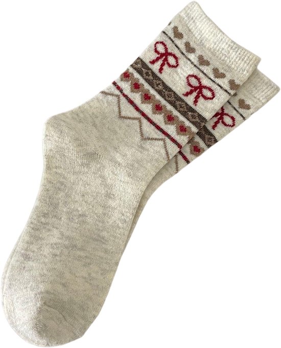 1/2 paar dames magnetische sokken tot halverwege de kuit, kerstsokken