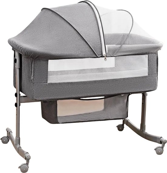 Quax Co-sleeper wieg Side-by-Side Naturel Bouclé inclusief matras – Cream – Sterre Tijl