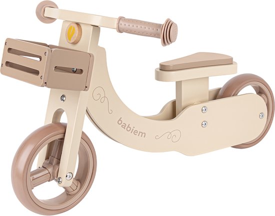 Babiem® loopfiets James – houten – ombouwbaar naar driewieler