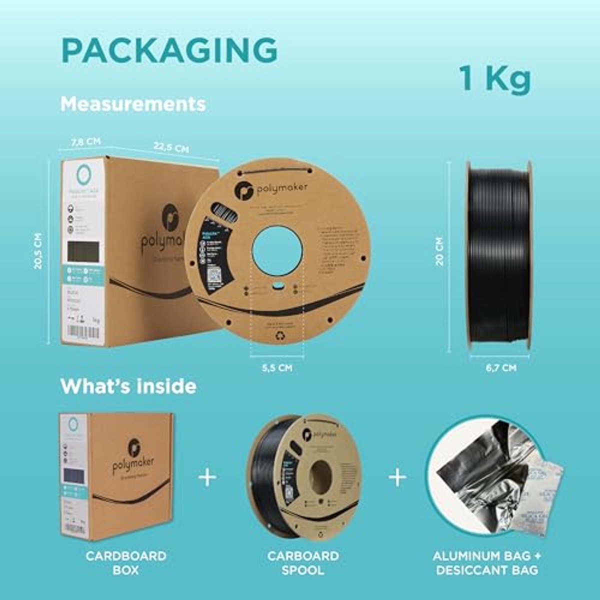 Filament ASA UV-bestendig 1.75mm - Witteringsbestendig en Hittebestendig 1kg