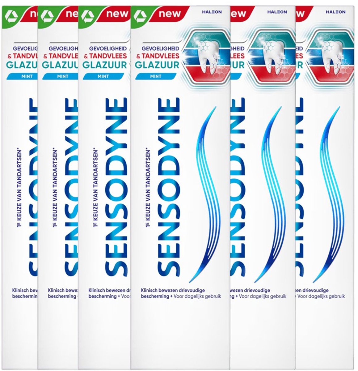 Sensodyne - Tandpasta - Gevoeligheid & Tandvlees - Glazuur - Mint - 75ml x 6