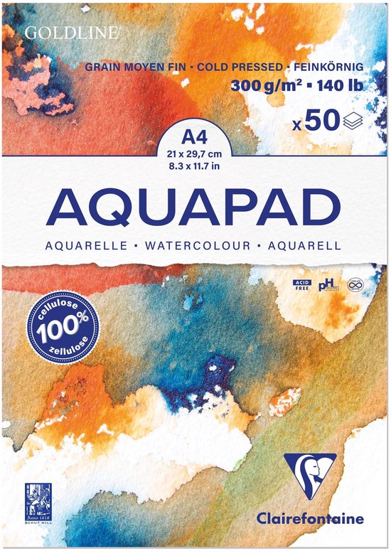 Bloc aquarelle Goldline A4 - 50 feuilles ! - 300 gr