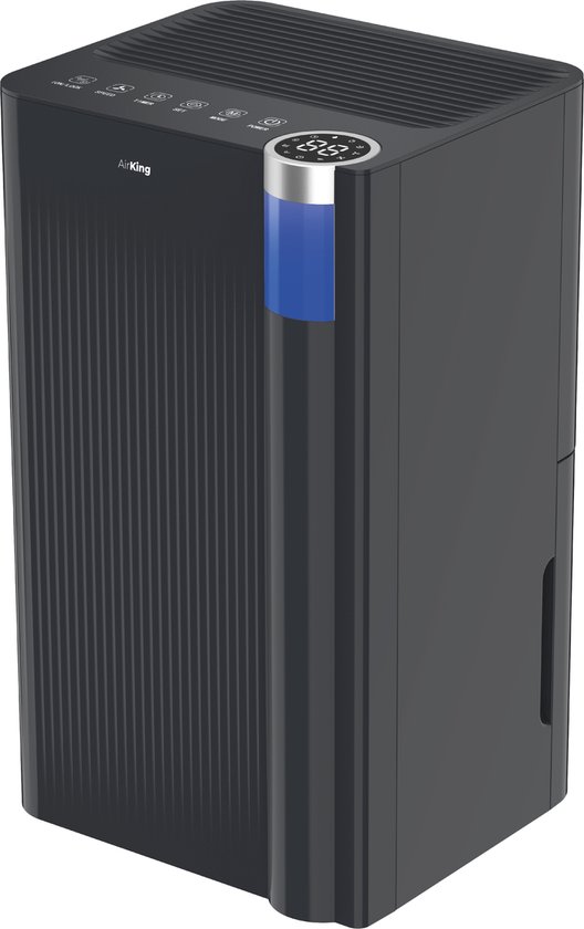 AirKing Luchtontvochtiger - 12L per dag - 2L Waterreservoir - Was-droog functie - Slaapkamer, Badkamer en Woonkamer - Vochtopnemer voor in Huis - Dehumidifier - Zwart