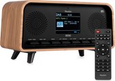 DAB radio - Audizio Desio - Retro radio - DAB, DAB+ en FM - Radio met Bluetooth - Houtlook licht