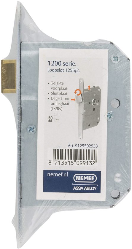 Nemef Looplock - Laiton - Droite - 1255-2 - 50 mm