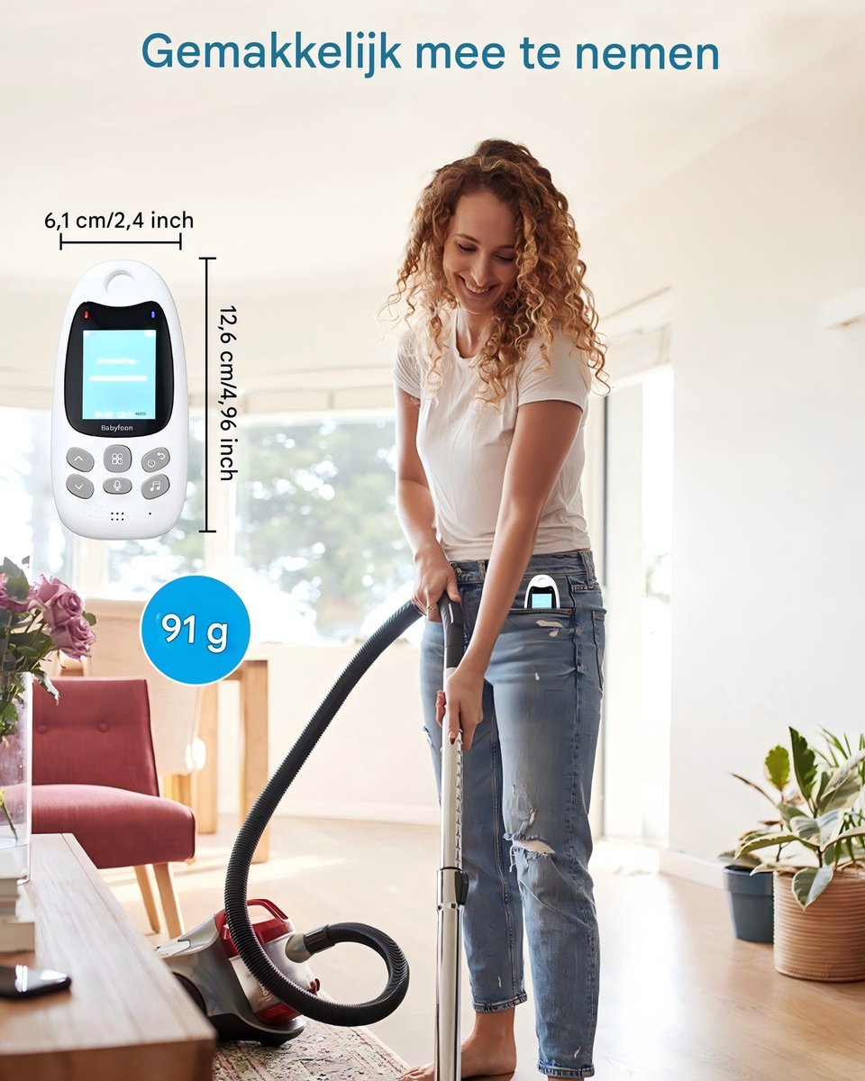 HIDALGO Draadloze Baby Monitor met HD Camera en Nachtzicht - afbeelding 3