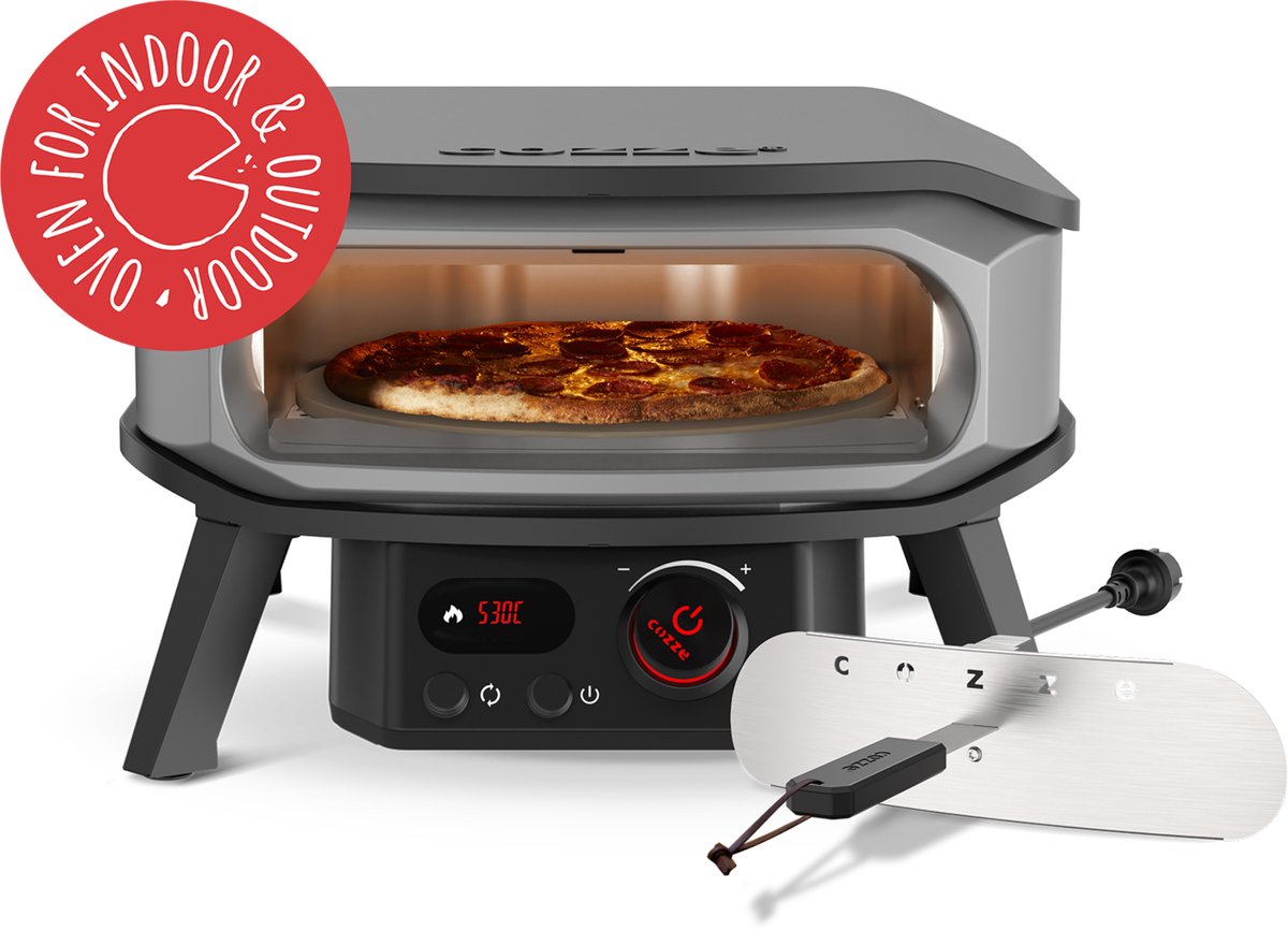 Cozze® 13" Elektrische Pizzaoven met 360° rotatie, Temperatuur 500 °C