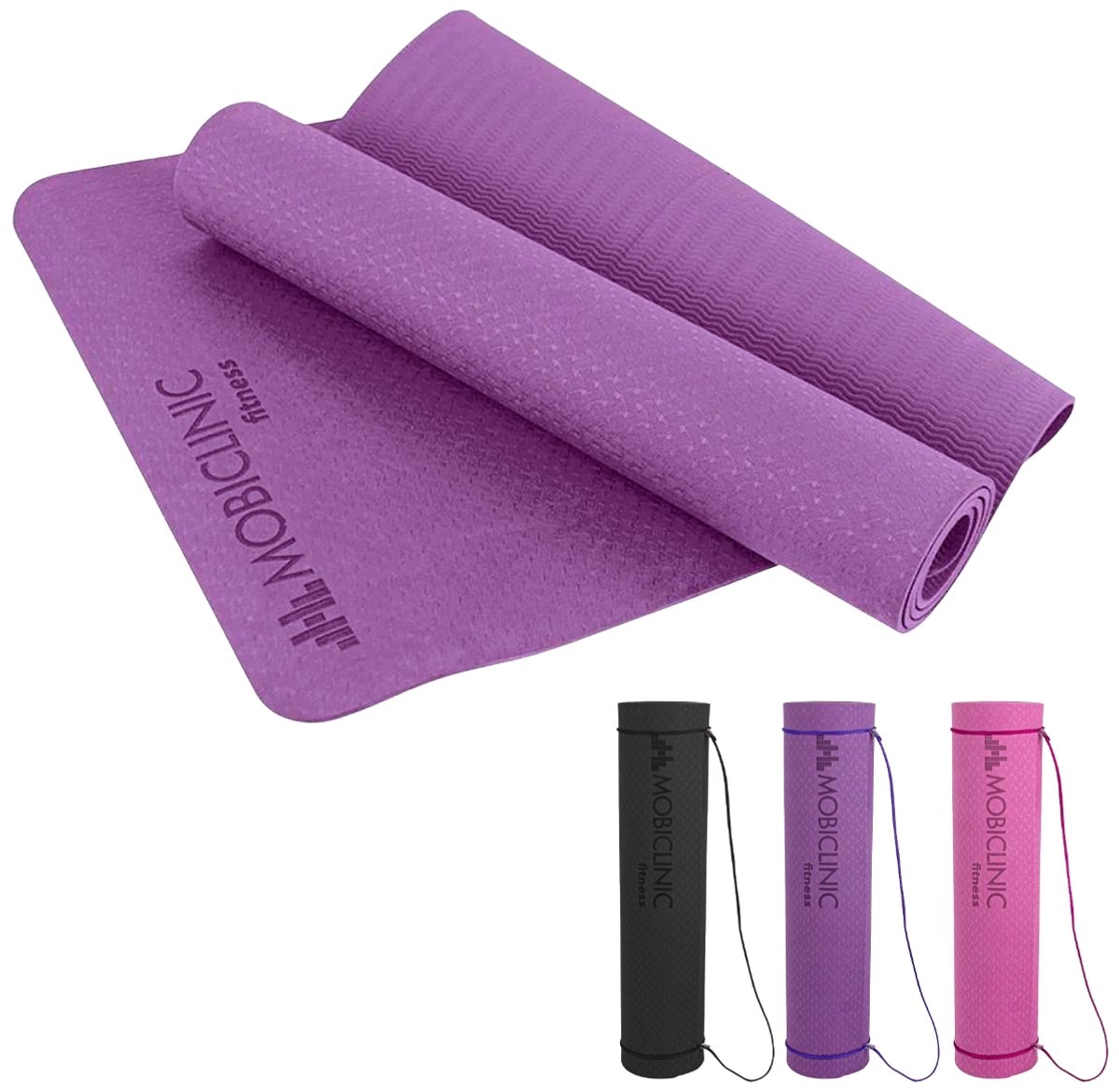 Mobiclinic EY-01 - Yoga mat - Sportmatten - Fitnessmatten - Anti-slip - TPE - Eco-vriendelijk - Flexibel - Wasbaar