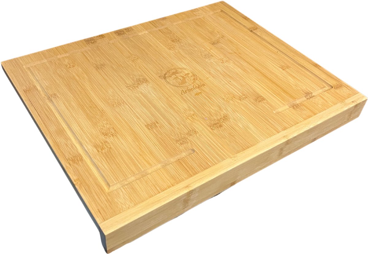Arboledia Bamboe Snijplank - Snijplank voor Aanrechtblad - Snijplank Bamboe - Snijplank hout - 35cm X 44cm