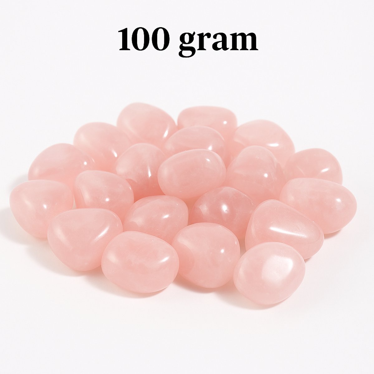 S4H Getuimelde Rozenkwarts Edelstenen – 100 gram – Liefdessteen voor Harmonie, Rust & Positieve Energie – Natuursteen Kristallen voor Healing & Decoratie