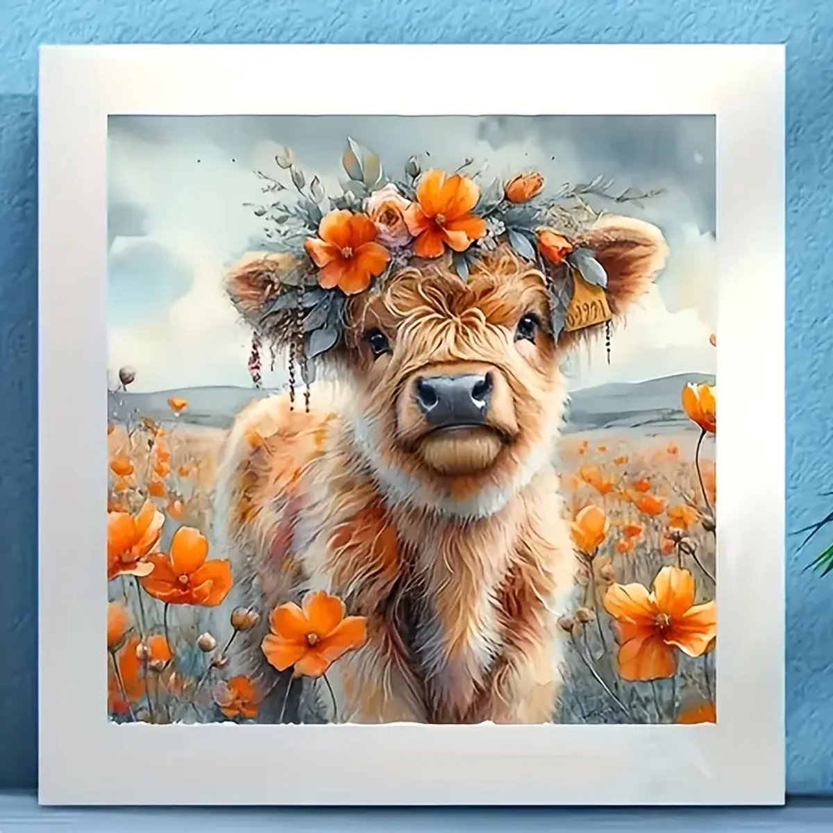 5D Diamond Painting Highland Koe met Bloemen - Complete Doe-Het-Zelf Set voor Volwassenen & Kinderen - Inclusief Gereedschap, Kleurrijke Strass Steentjes & Canvas - Creatieve Hobby voor Ontspanning, Decoratie & Cadeau Idee — afbeelding 7