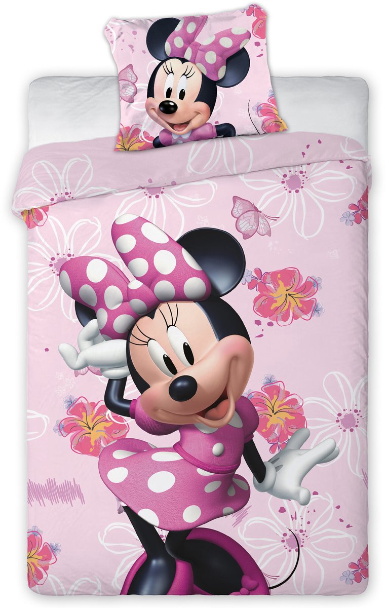 Disney Minnie Mouse Dekbedovertrek Pretty - 140 x 200 cm / 70 x 90 cm - Katoen