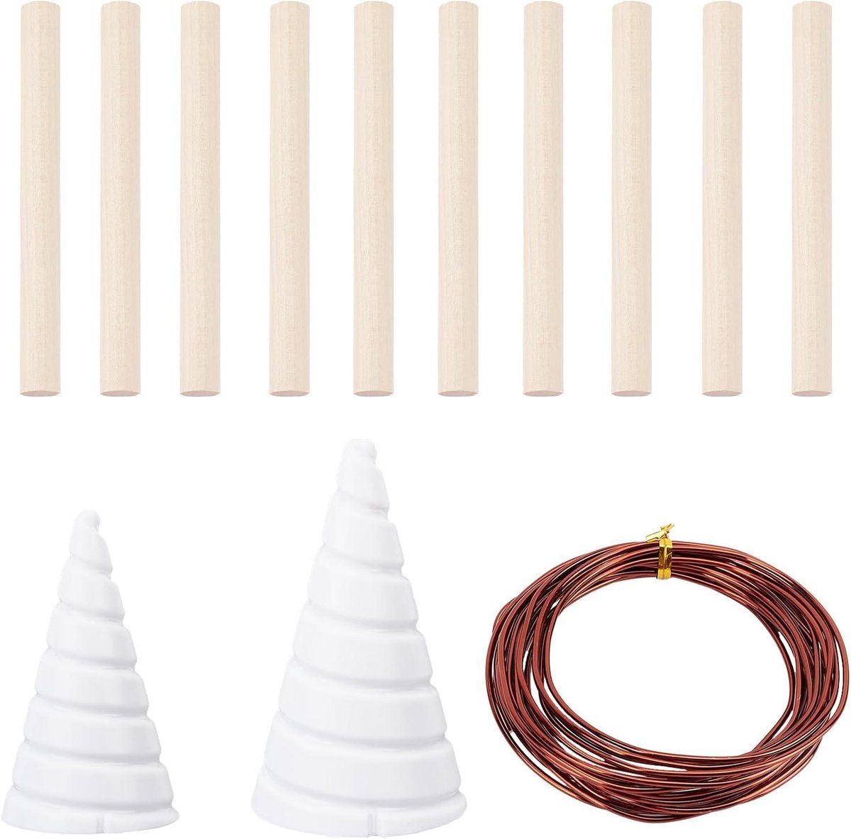 EGoods - Elektrocultuur Tuinieren Antenne van 16.4 Ft met Koperdraad Stakes voor Tuin, Planten en Groenten
