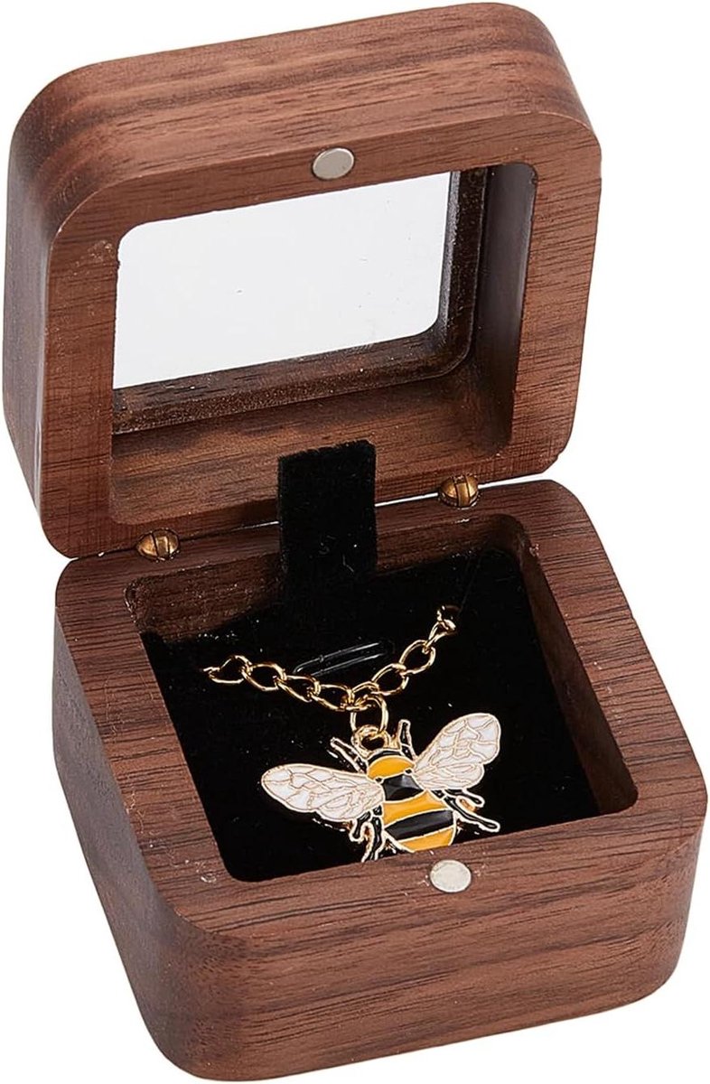 EGoods - Houten Halsketting Display Houder - Vintage Decoratief - Armband Opbergdoos - Kralen en Jade Ketting - Antiek Horloge Opbergdoos