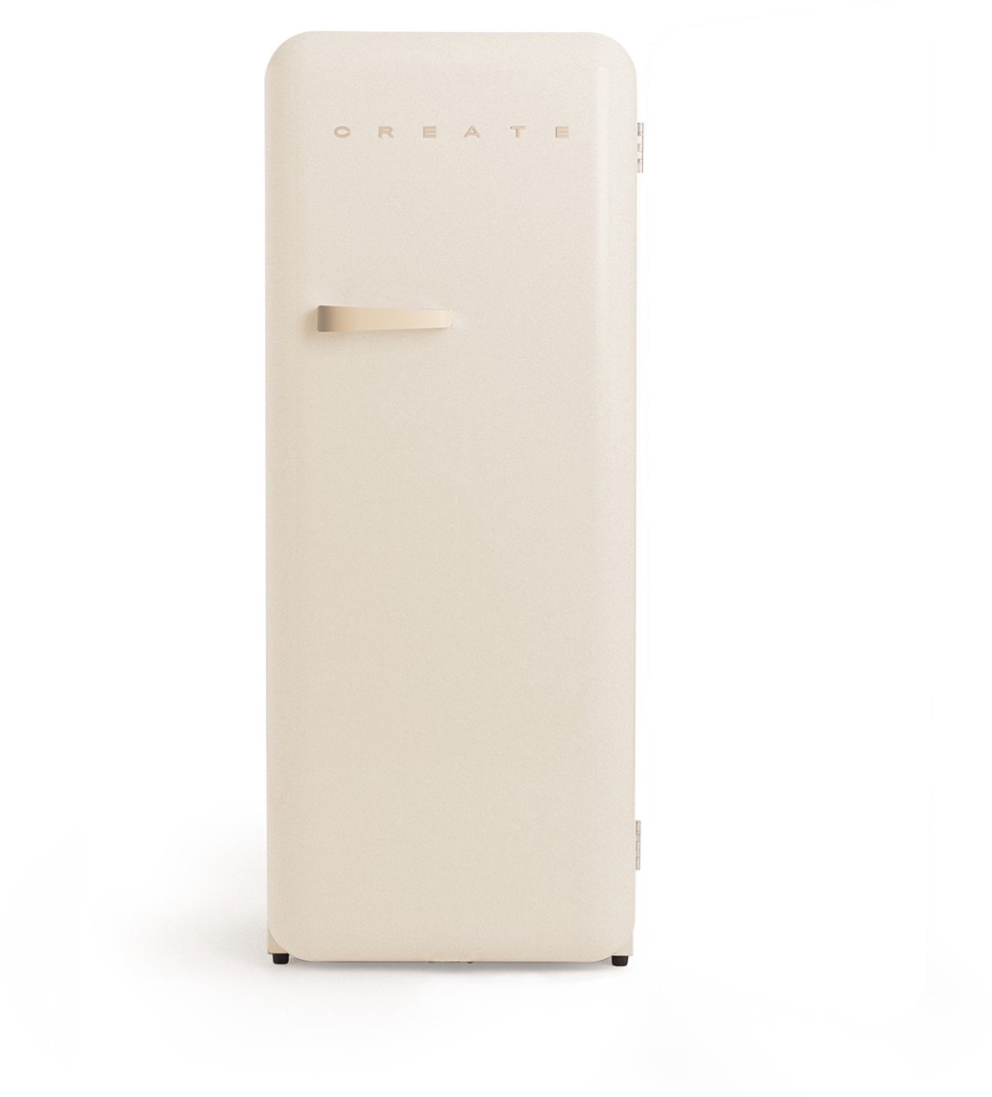 Create Koelkast in retrostijl - Gebroken wit - Handvat Zand - FRIDGE RETRO 281L