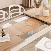 Uittrekbare Eettafel Rustiek Eiken - HomeByNicole Emma Luxe Industriële Eettafel