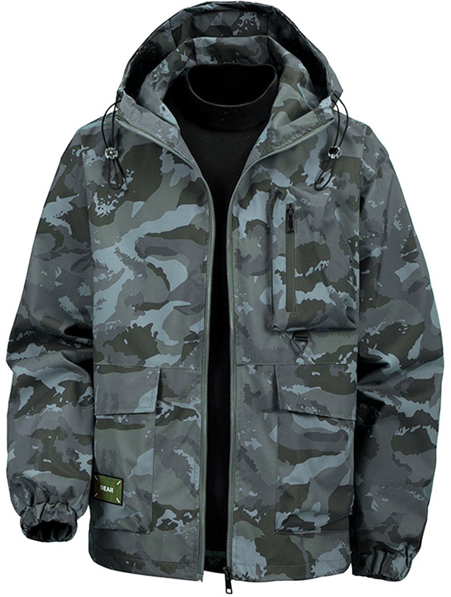 YOUTHUP Heren Jack Camouflage en Waterafstotend jas Donkergroen