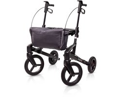 Rollator TOPRO Olympos ATR ‘Black Series – Maat Medium – Nachtzwart – Offroad Wielen – Inclusief Rugsteun