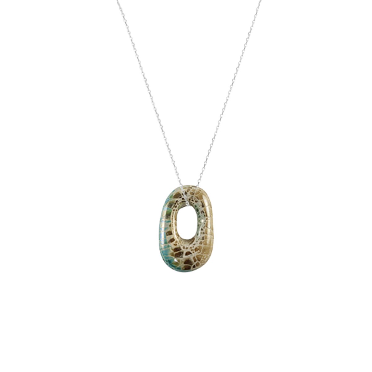 Planet Pink - Ketting crocodile zilver - Stainless Steel - Roestvrij Staal rvs - Waterproof