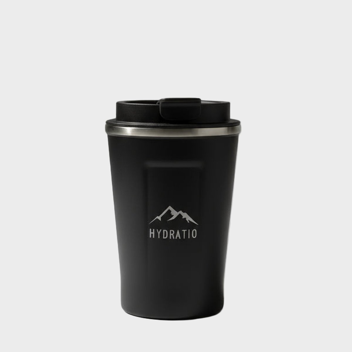 Hydratio Eluna Koffiebeker To Go 350 ML Onyx Zwart – Thermosbeker RVS Dubbelwandig – Travel Mug Lekvrij – Koffie Thee Beker Onderweg – BPA-Vrij Reisbeker – Auto Fiets Kantoor Cadeau Man Vrouw