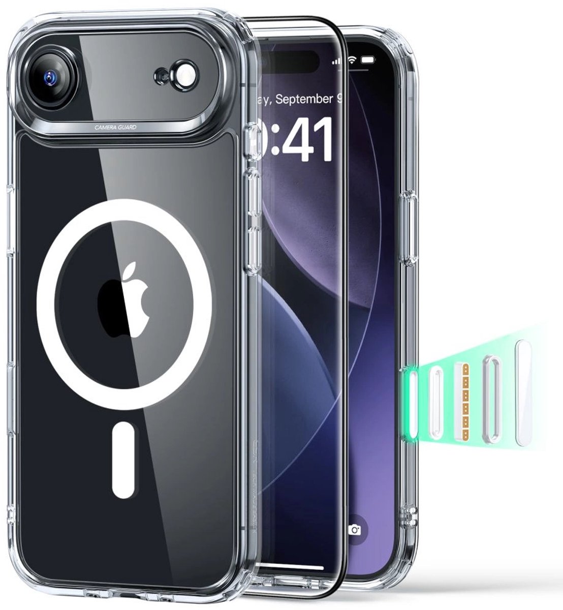 Esr Classic Hybride Kit Voor Iphone 17 Air Magsafe Gehard Glas Kit