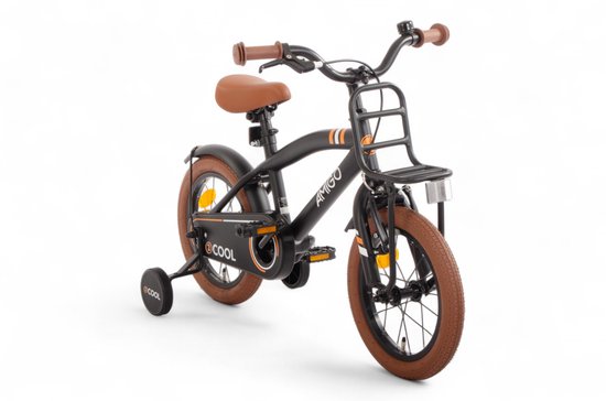 AMIGO 2Cool Jongensfiets 14 Inch - Kinderfiets voor 3 tot 5 Jaar - 95-110 cm - Zwart - met Zijwieltjes van AMIGO — afbeelding 2