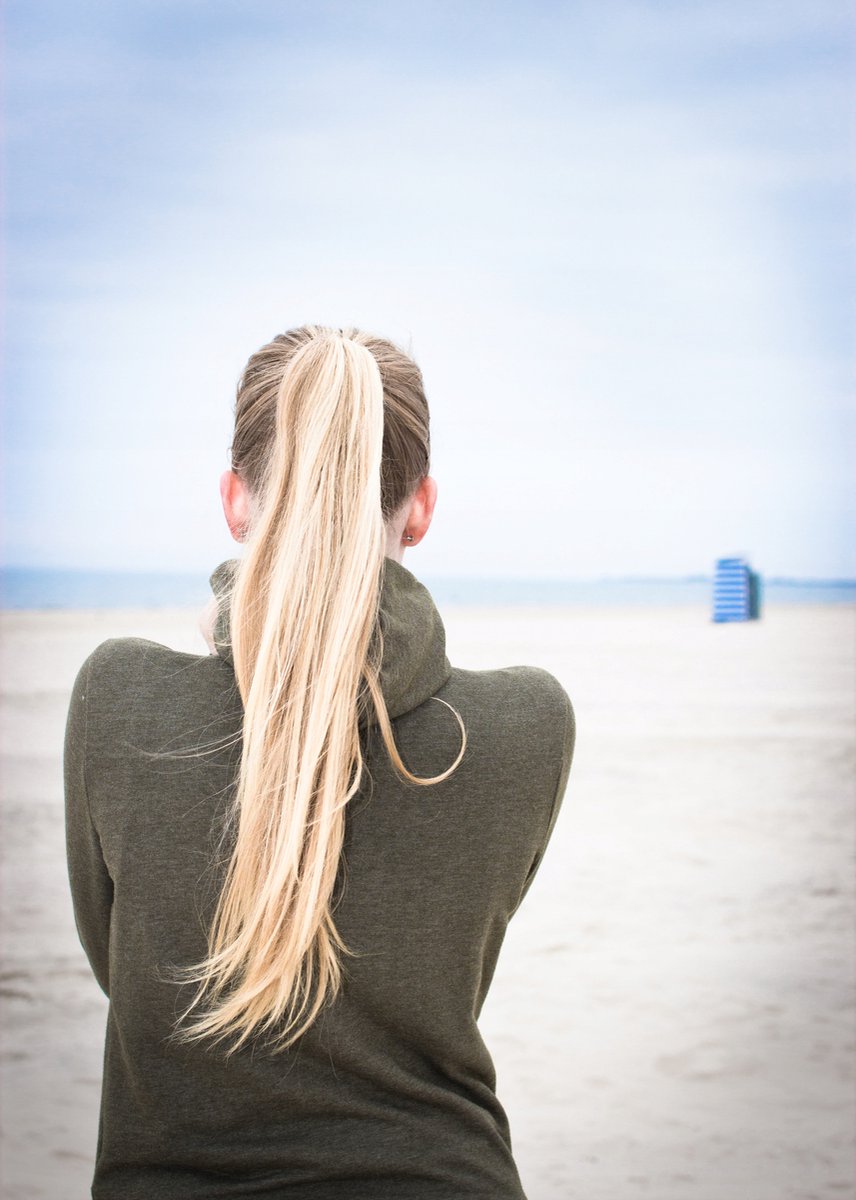 Krullende Paardenstaart Clip-in Haarstuk Ombre Blond 55cm Synthetisch