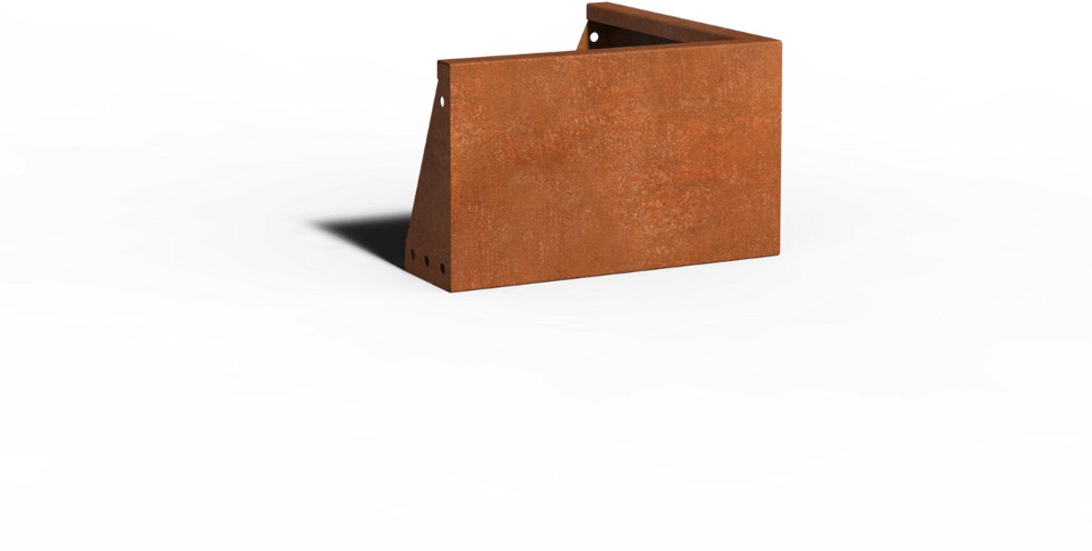 Cortenstaal Keerwand Buitenhoek | 50 x 50 x 30