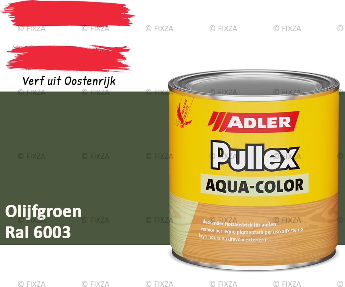 ADLER Pullex Aqua-Color Houtverf Buiten – Olijfgroen – 2,5 Liter – Watergedragen houtbescherming voor Buitenhout – Beschermt tegen Schimmel en Algen