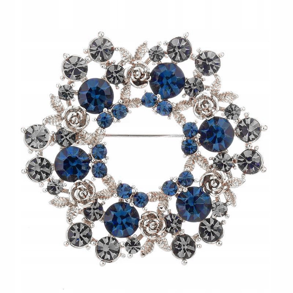 PINETS 14k Vergulde Roosjes Wijnrank Brosche - Elegant Dames Accessoire