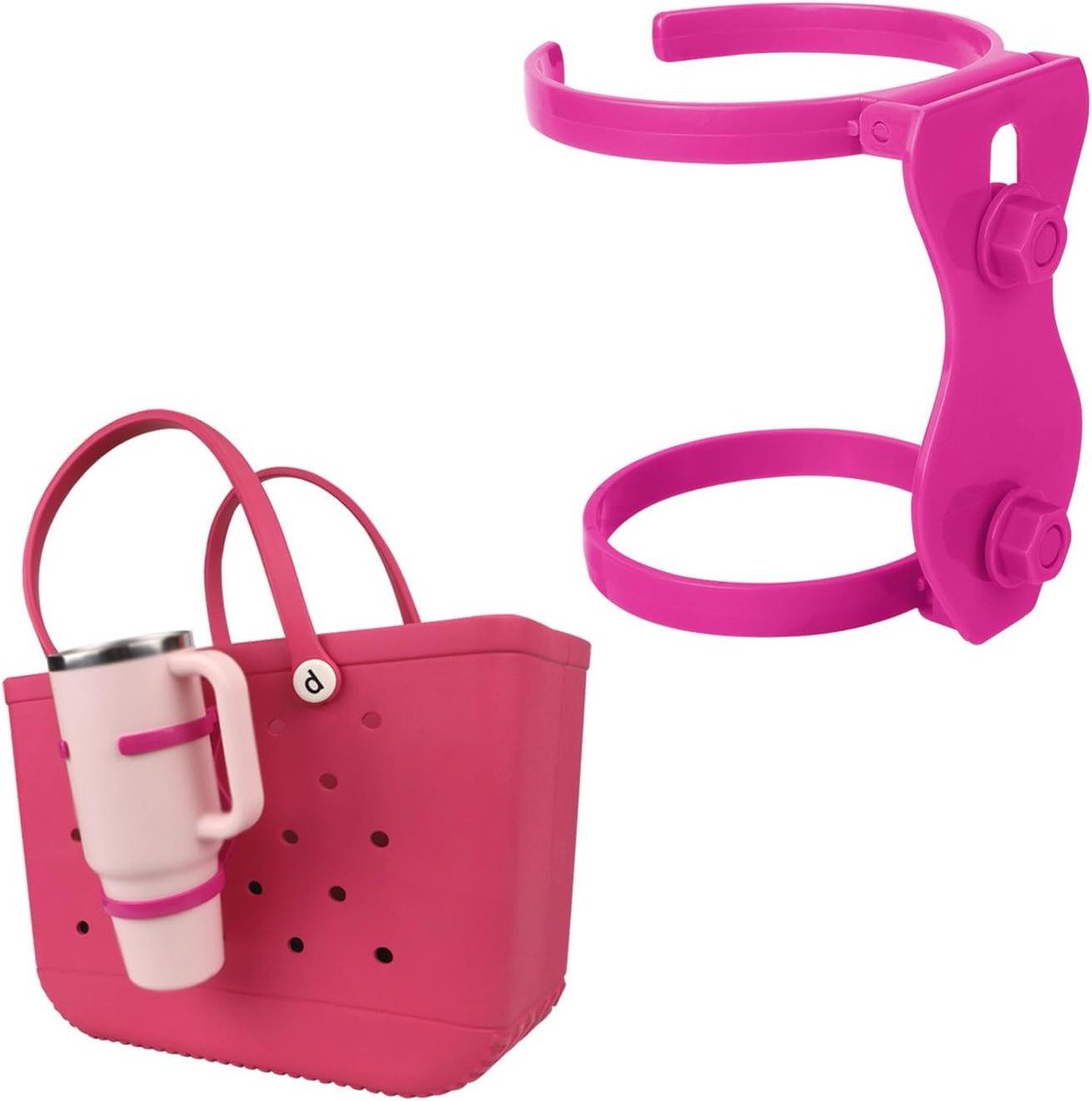 EGoods - Draagbare bekerhouder voor 30oz 40oz bekers - Rozerood - Handige accessoire voor Bogg Tas.
