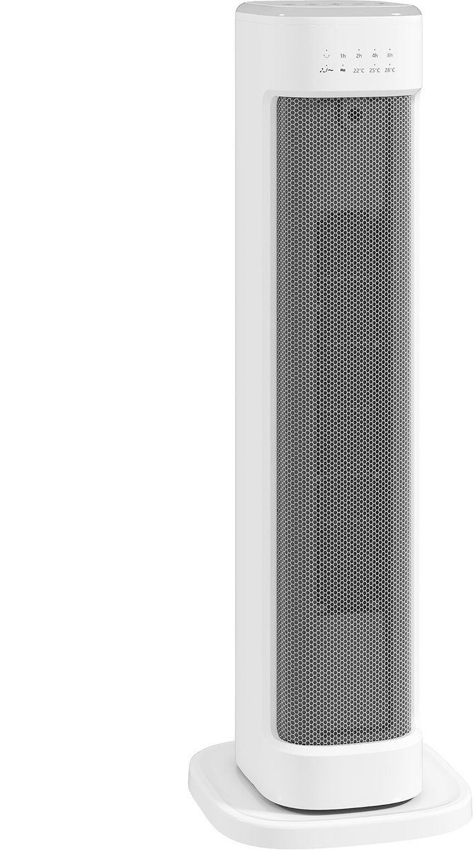 HOMCOM-Staande kachel-PP-21x19.7x61cm-Wit
