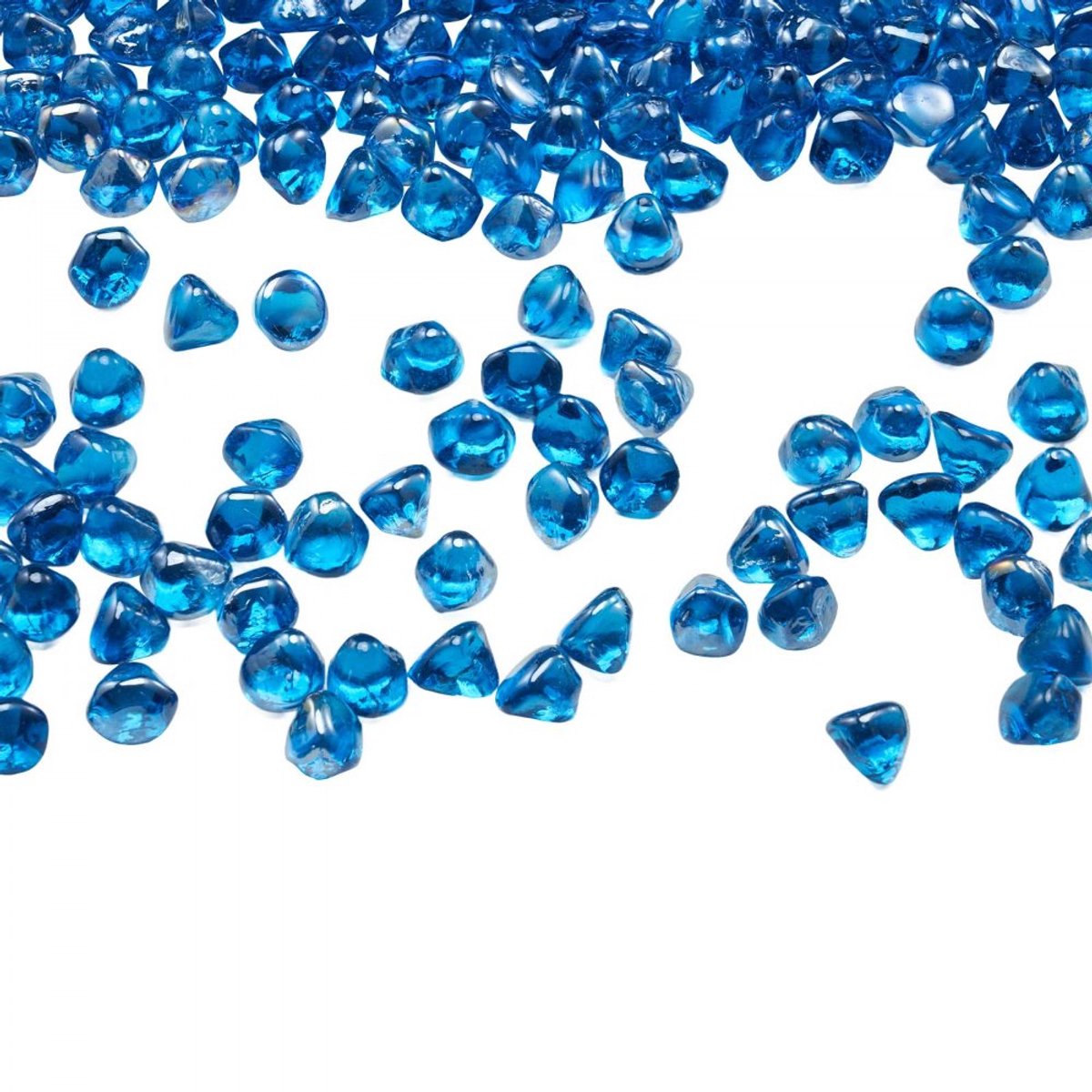 Vuurglas glasstenen - Reflecterende glasparels - Hittebestendig - Maat 2,54 cm - Gewicht 4,5 kg - Voor vuurkorf en haard - Caribisch blauw