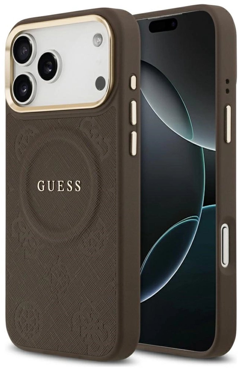 Guess Peony Hot Stamp Magsafe-Hoesje Voor Iphone 17 Pro Max Elegant