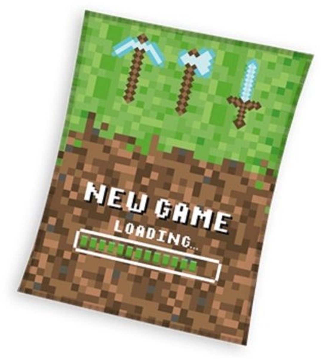 Minecraft fleeceplaid groen 150x200cm