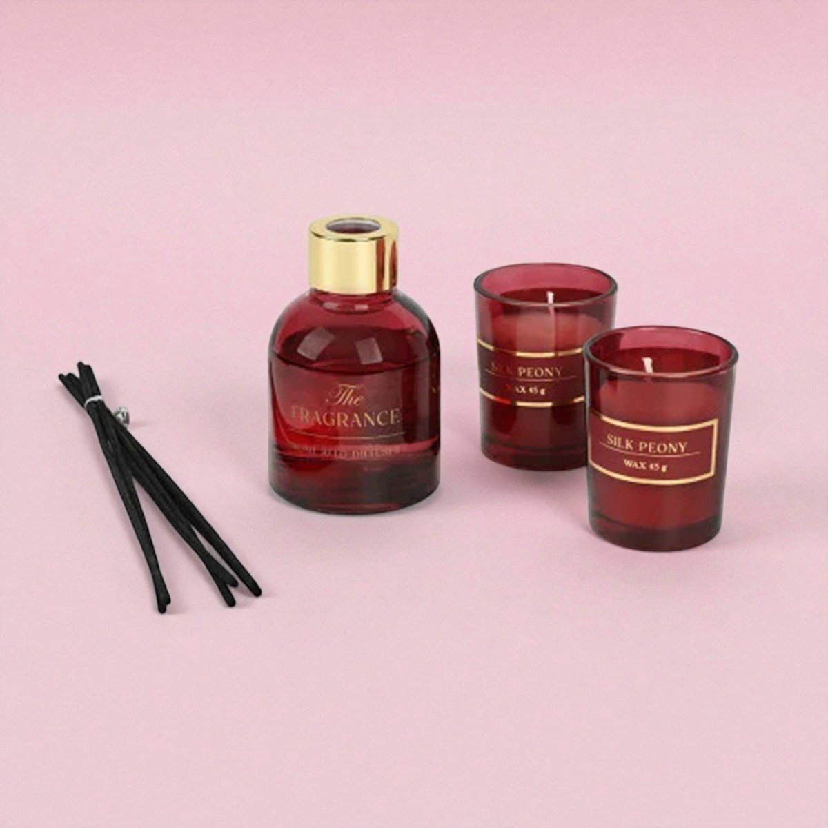 Geschenkset - geurset - aromaset - giftset - Silk Peony - cadeau - kerst - geurstokjes - g