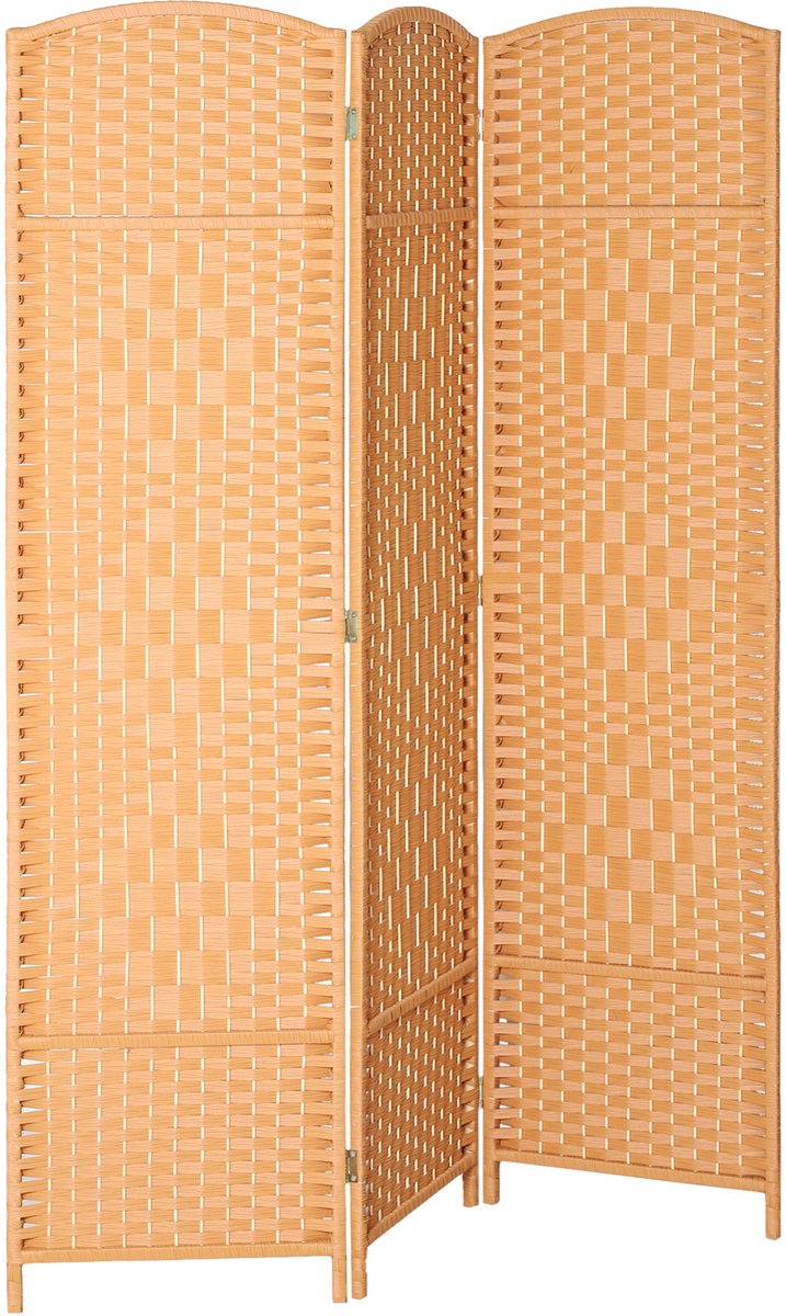 HOMCOM Room Divider - Polypropyleen - 135x1,7x180cm - Bruin