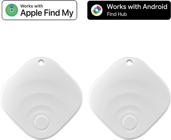 RAYOFI Bluetooth Tracker & KeyFinder - Werkt met Apple Find My & Android Find My Device - Tracker Apple iPhone & Android-Wit