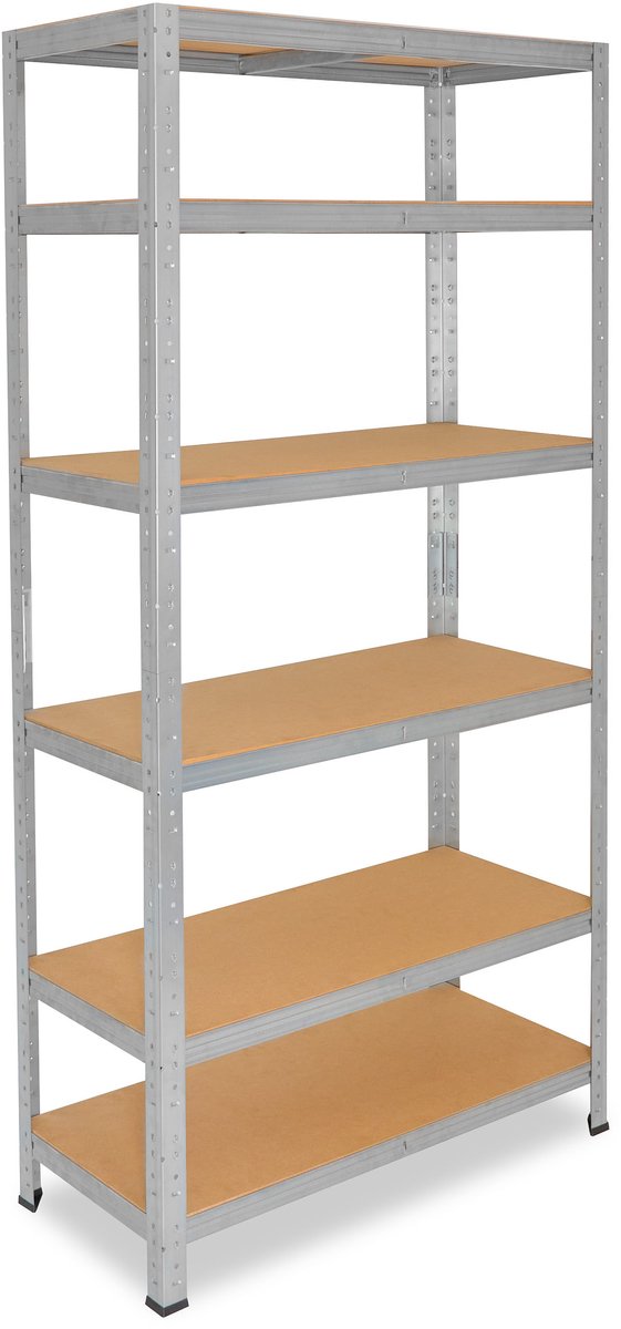 Shelfplaza HOME metalen stellingkast - 180x70x60 cm - verzinkt - 6 planken