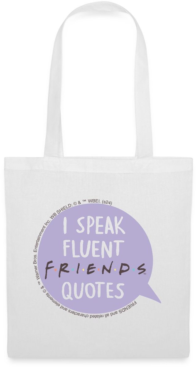 Friends I Speak Fluent Quotes Tekst Bubbel Ontwerp Tas Van Stof Schoudertas