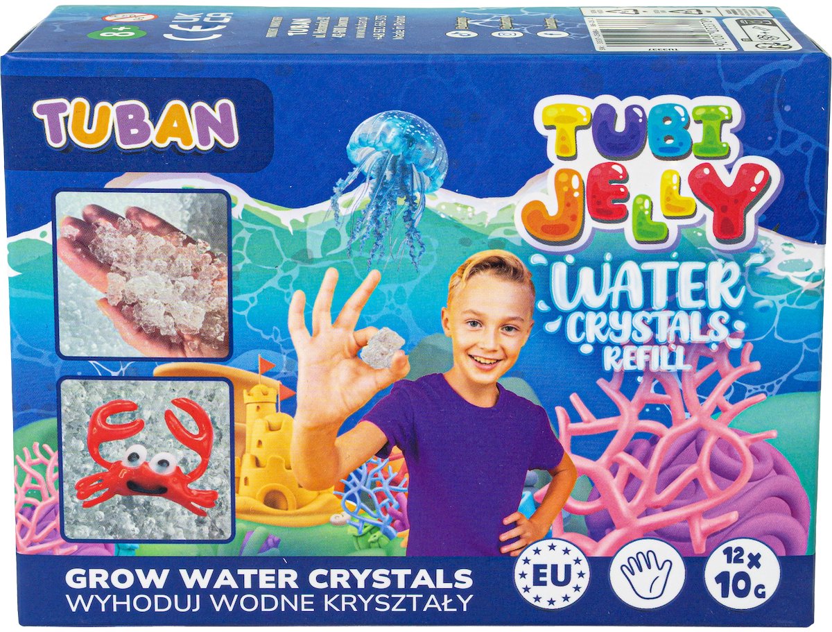 Tuban educatief speelgoed - Tubi Jelly waterkristallen 12 x 10 g.