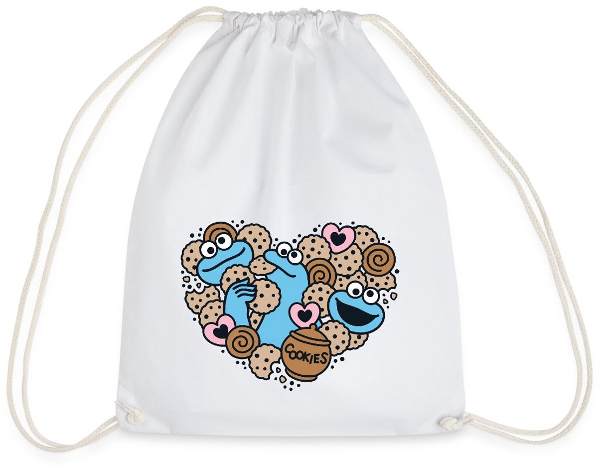 Sesamstraat Hart Met Koekiemonster Gymtas