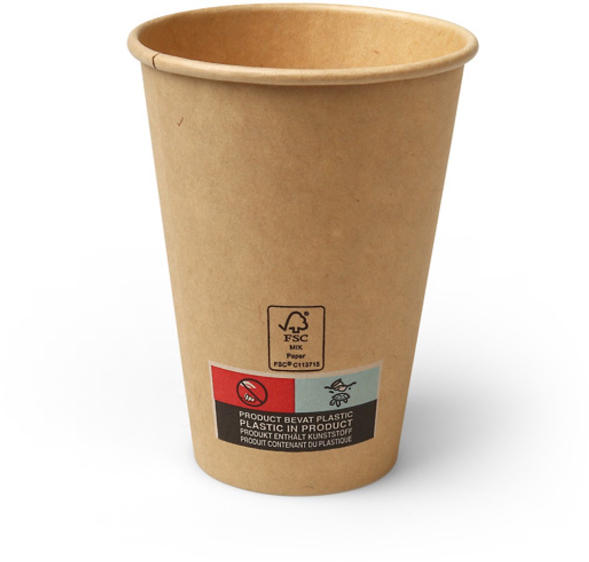 Beker kraft bruin IEZZY 180ml - 20 stuks - 20 stuks