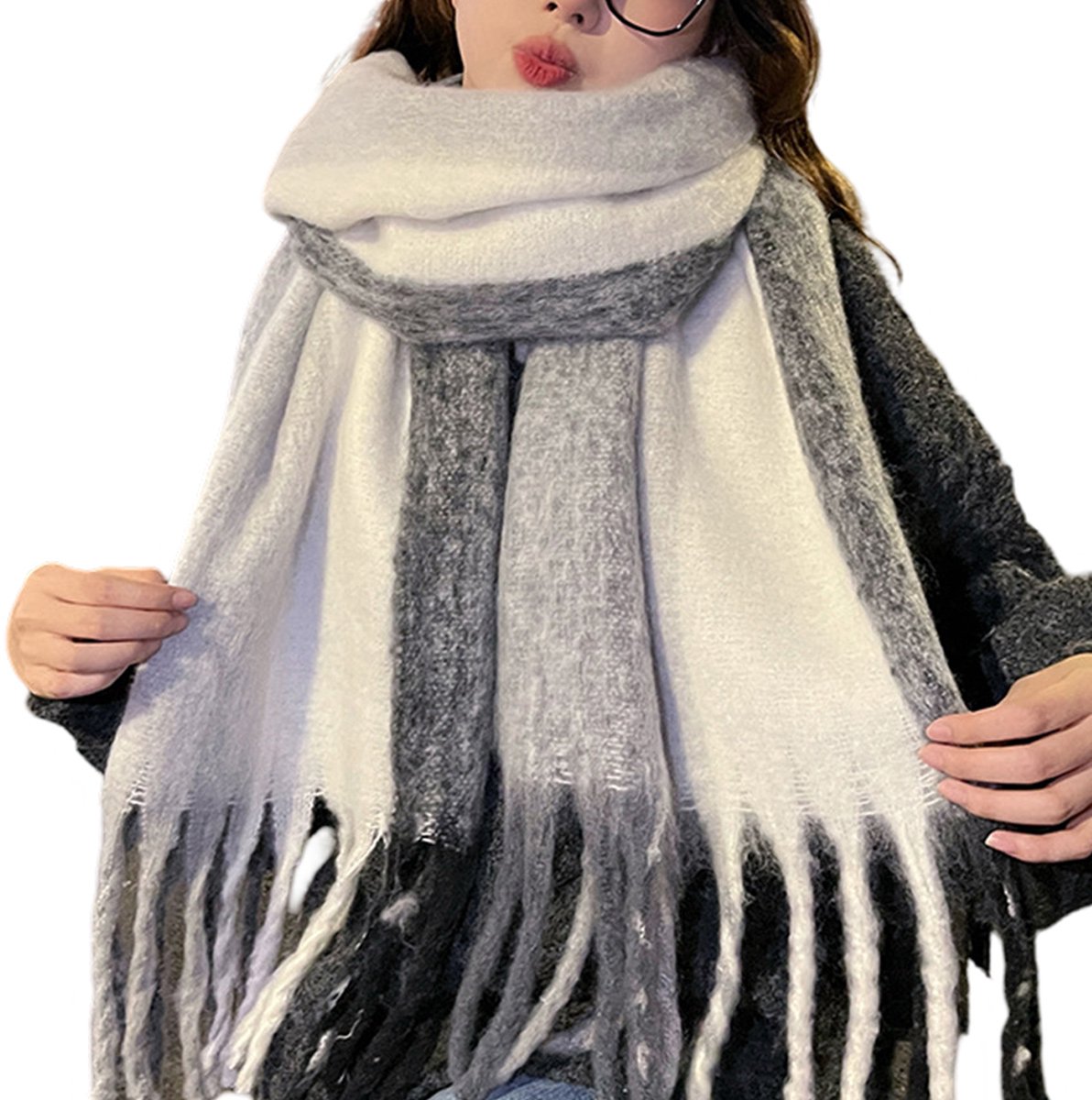 Winter Sjaal Dames - Charcoal Grijs - Dames - Dagelijks, Werk & Buiten - Cadeau