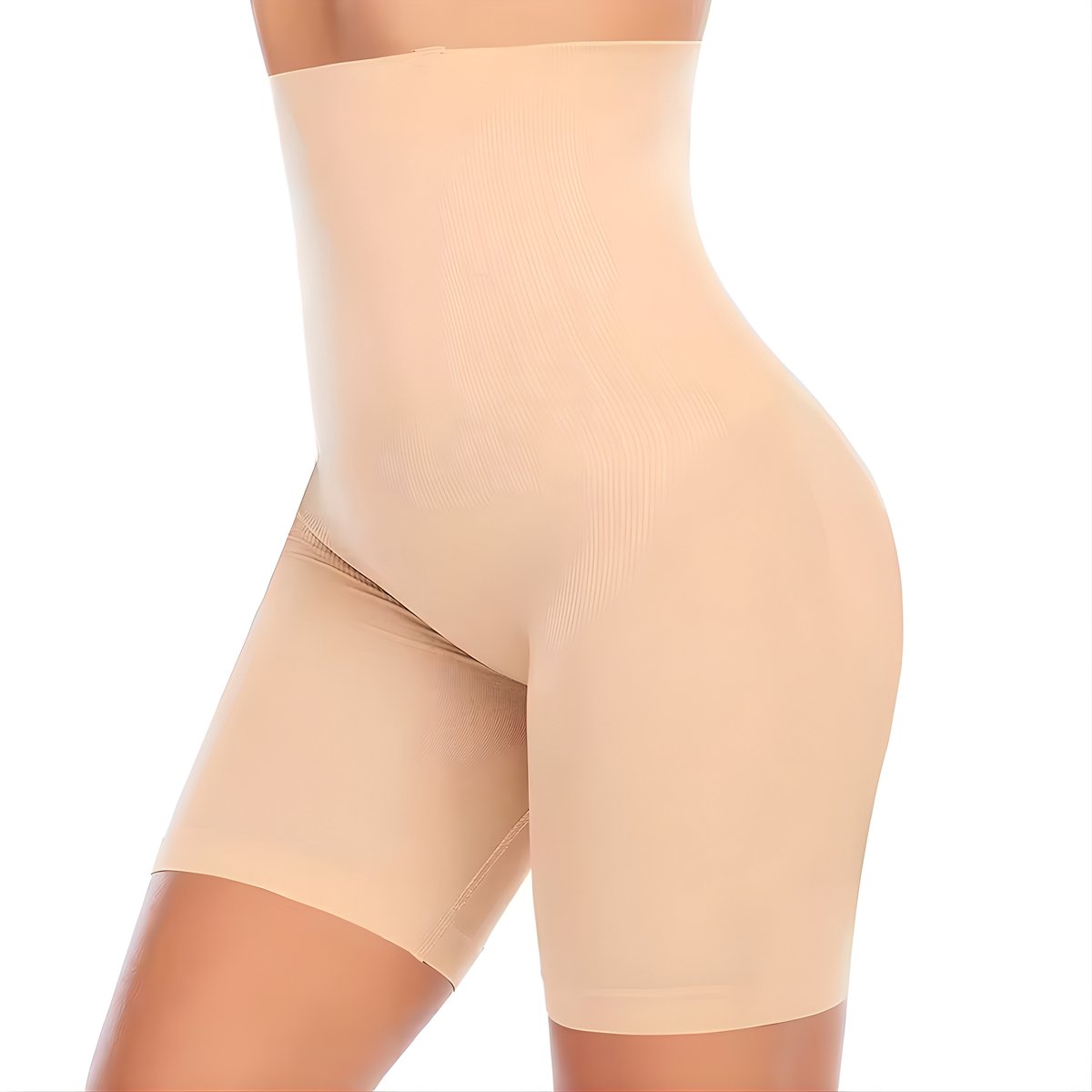 Corrigerend Ondergoed Dames - Shapewear High Waist - Body Shaper - Butt Lifter Onderbroek - Beige - Maat: XL