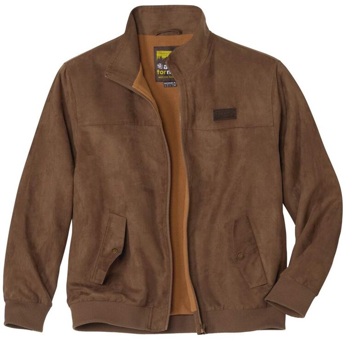 ATLAS FOR MEN - Suèdine jack met fleecevoering - Heren - Verkrijgbaar in grote maten - 3XL