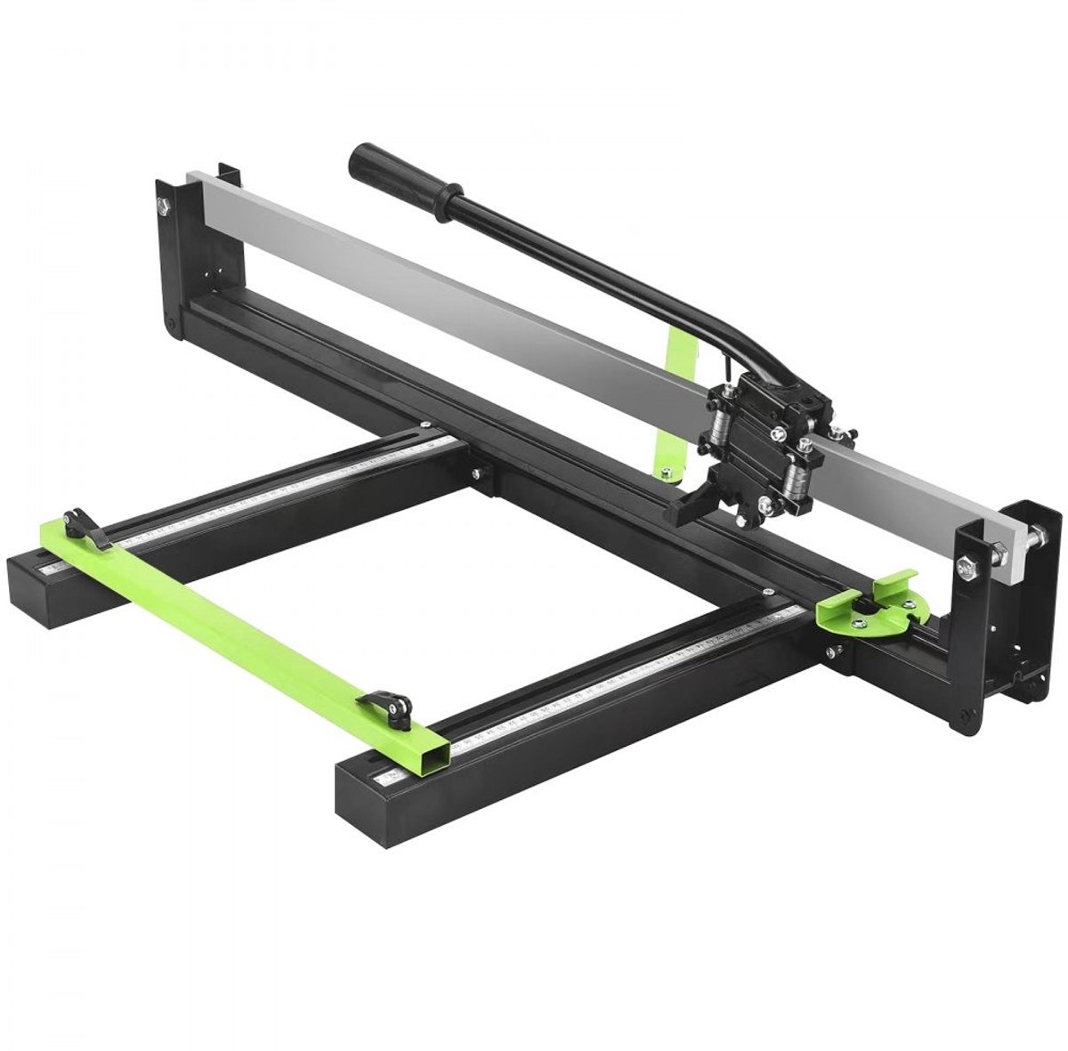 Tegelsnijder - Handmatig - Max. Snijlengte 80 cm - Nauwkeurige Lasergeleiding - Antislip Oppervlak - Enkelrail met Beugel - Voor Porselein en Keramiek - Blauw