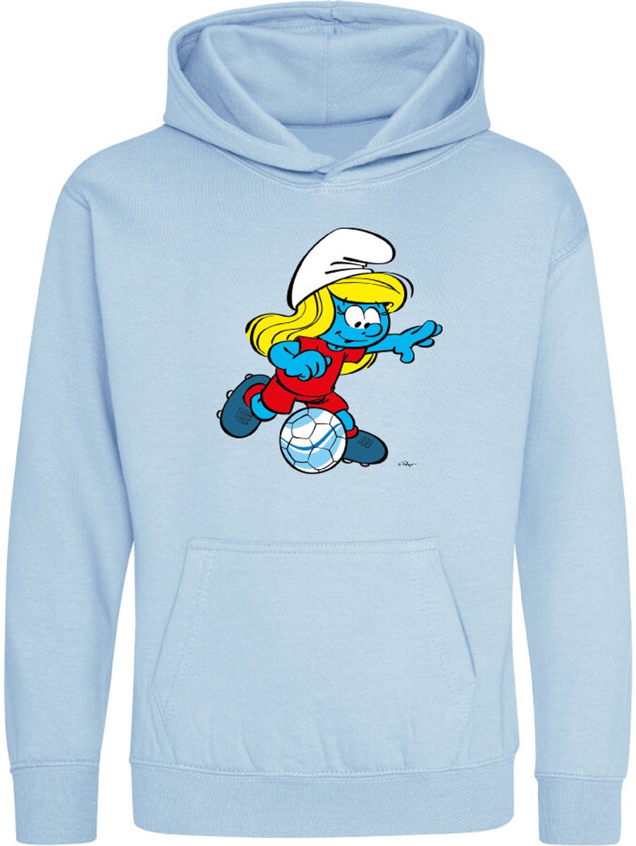Hingly Hooded sweater Licht Blauw Smurfin Voetbal
